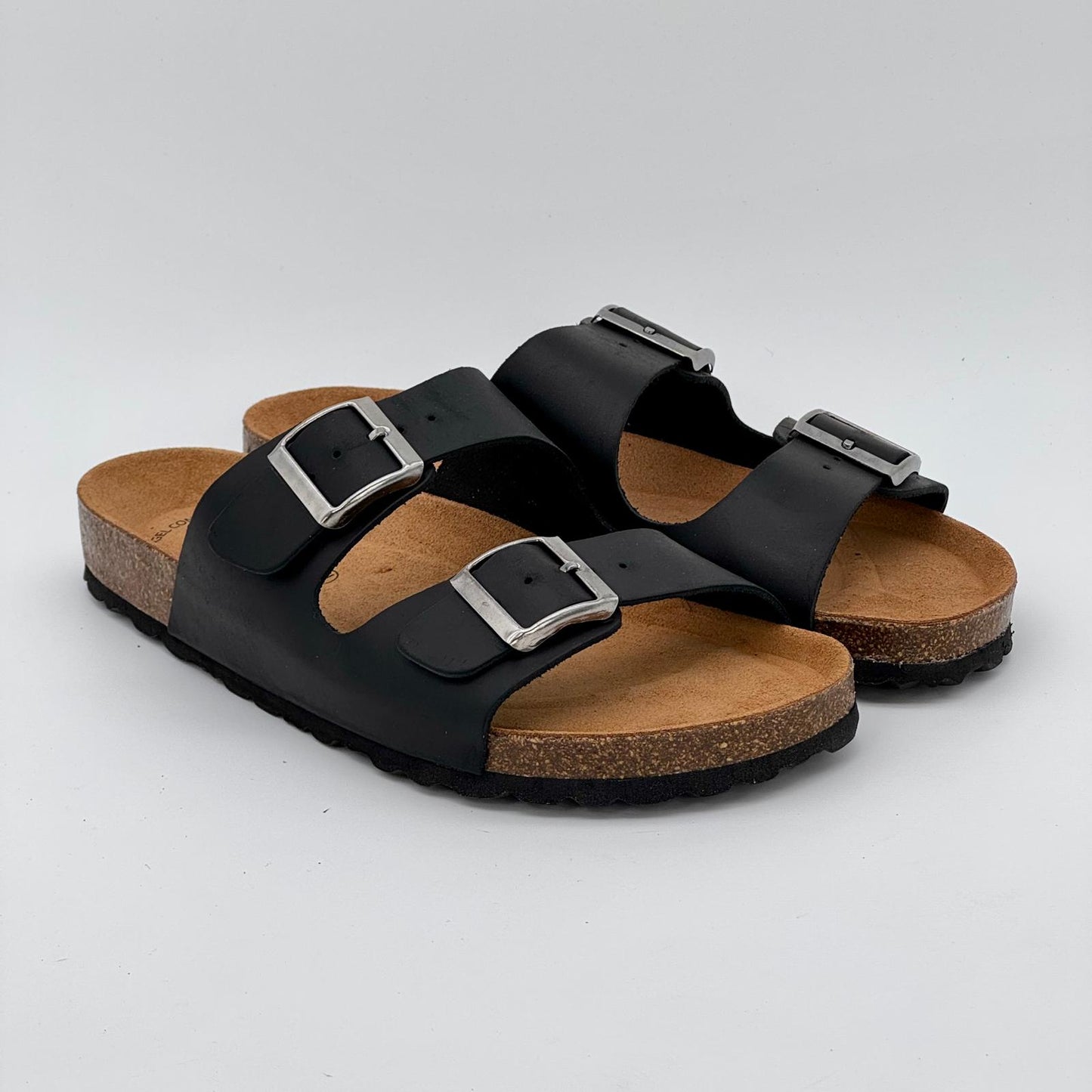 Ciabatta GioDreams due fibbie il pelle _ nera dp442