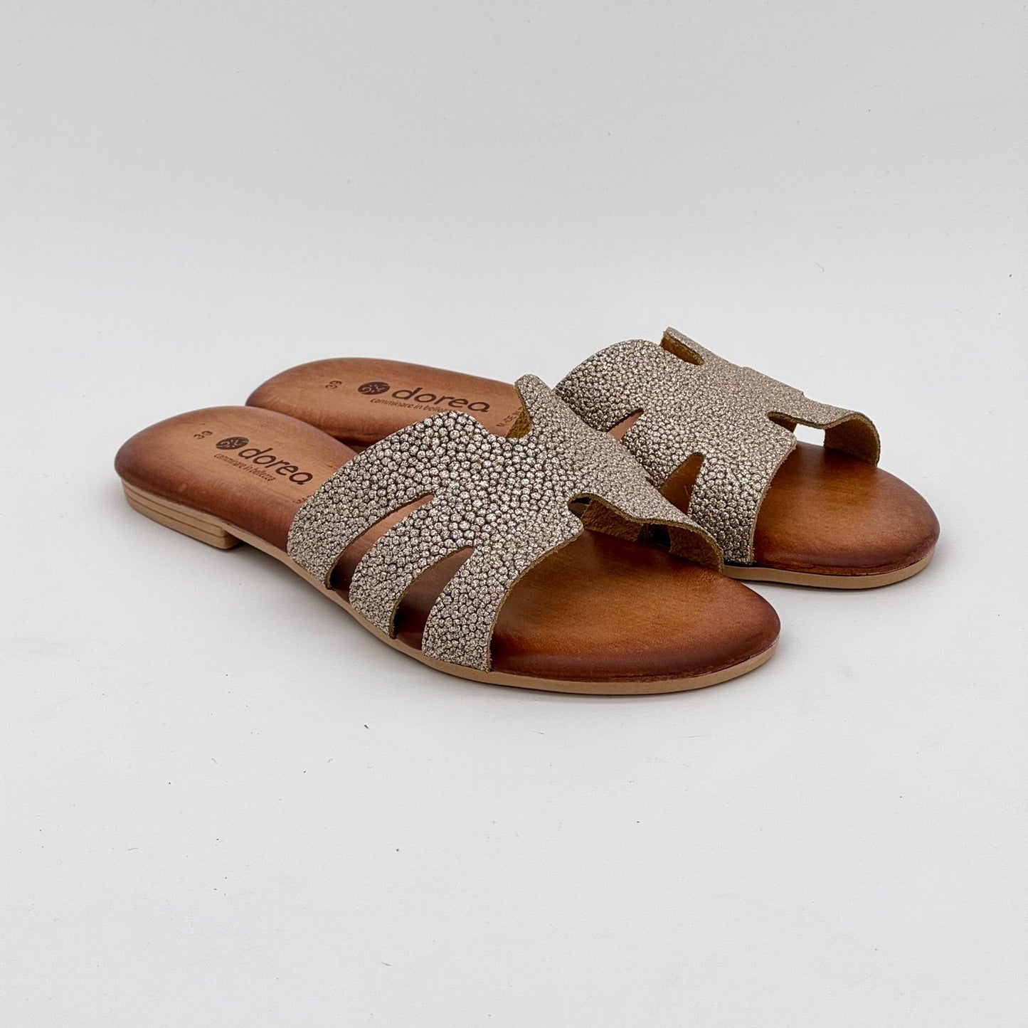 Ciabatta Dorea modello 3H in pelle desert taupe mh 5102