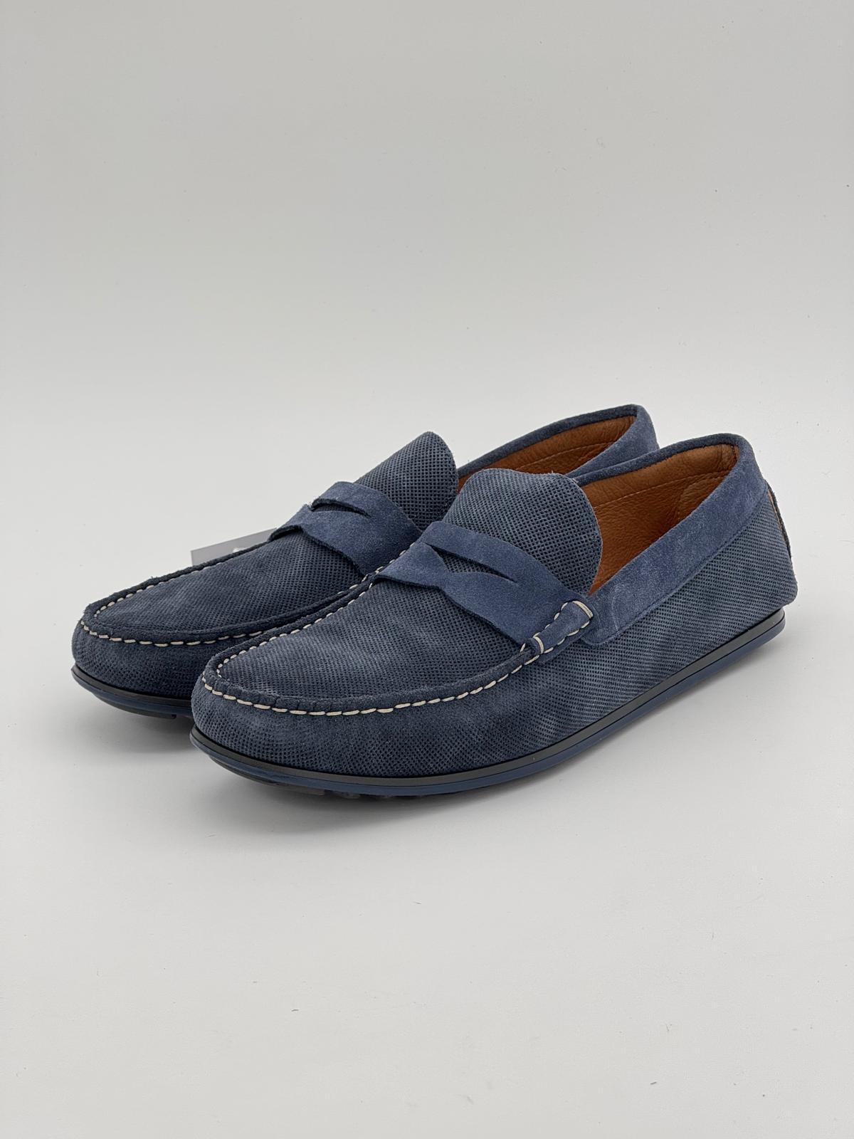 Mocassino vassanelli camoscio blu art.3060