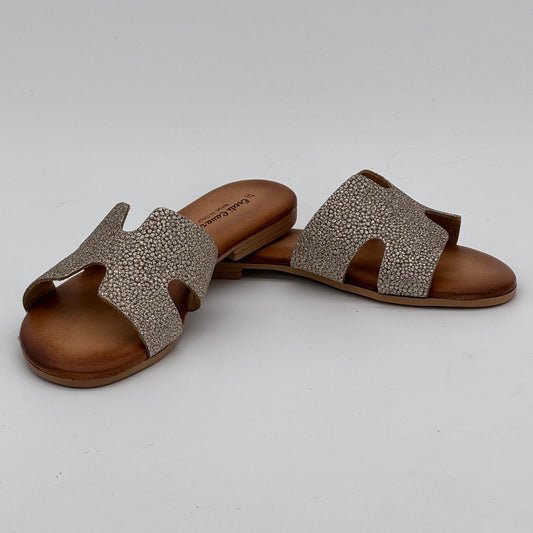 Ciabatta H Eredi Cavazza in pelle Desert taupe