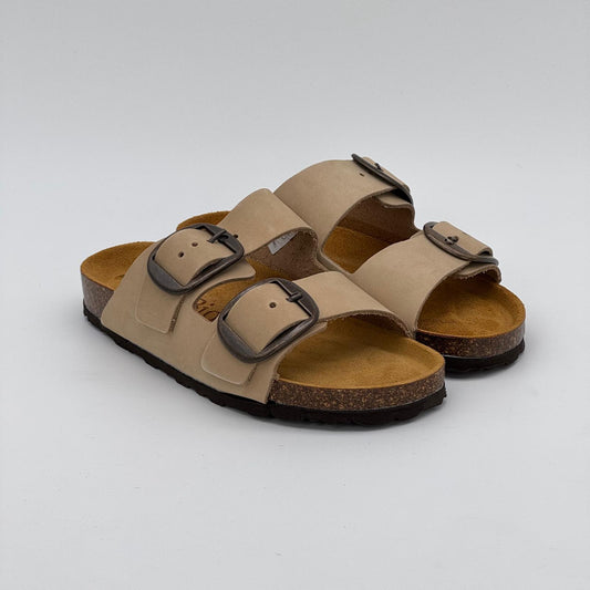 Ciabatta FüssBio ( modello due fibbie) in pelle sahara art.152101