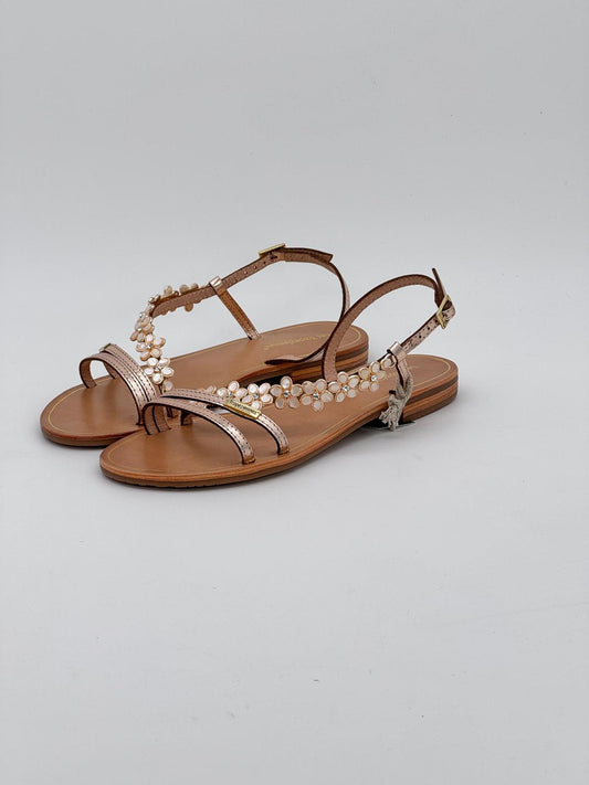 Sandalo les tropeziennes con fiori c330783