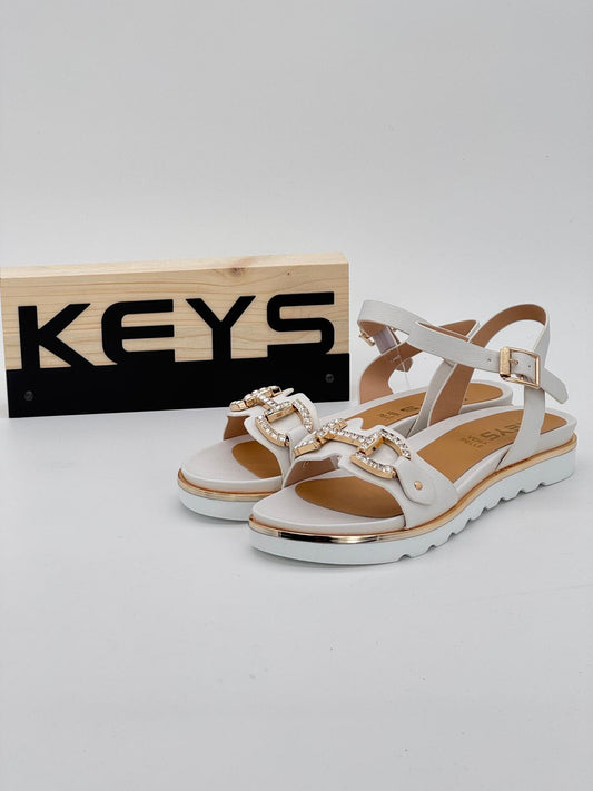 Sandalo Keys con morsetto bianco k11043